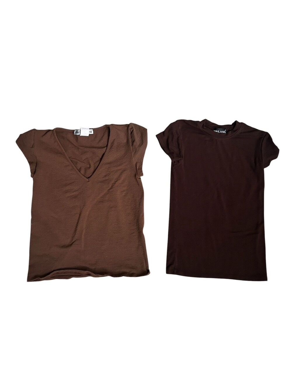LOT 2 VTG Y2K Brown Tops Wet Seal Bang Bang Fairy Grunge Boho Aesthetic XS/S